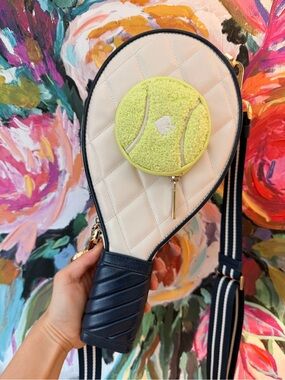 Preowned New Kate Spade Grand Slam 3D Tennis Racquet Crossbody Bag KF517
